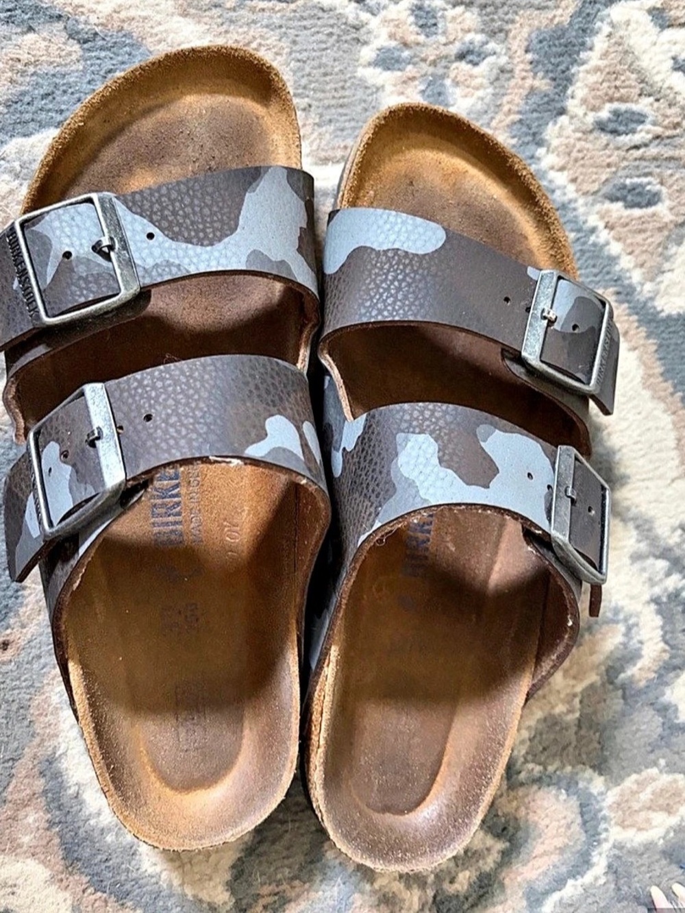 Birkenstock Arizona Soft Footbed Desert Soil Camo Sandals Brown & Gray